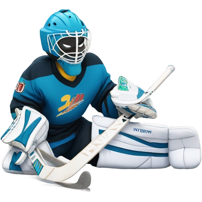 Hockey goalie doing the splits emoji