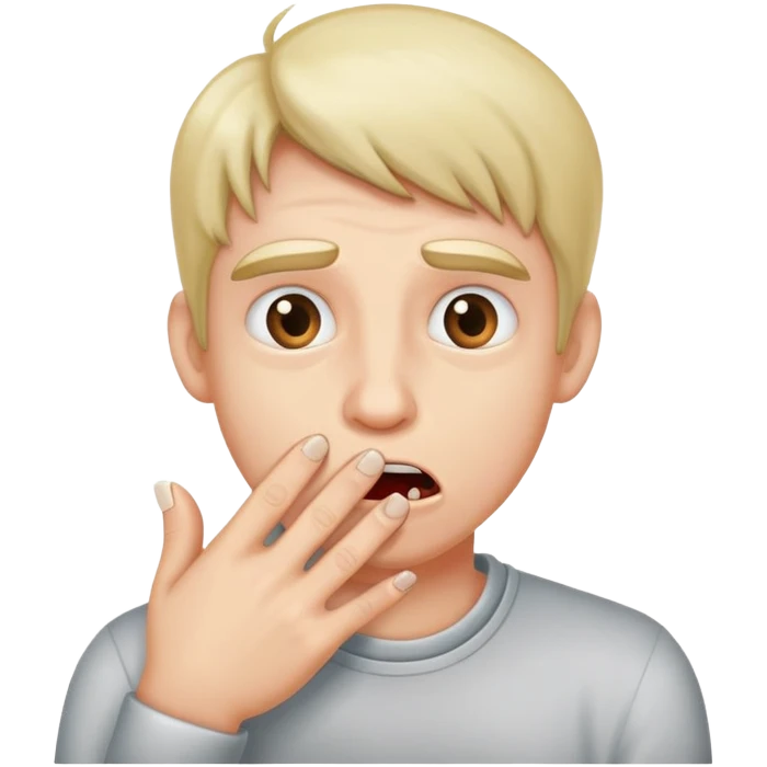 Nervous finger biting emoji