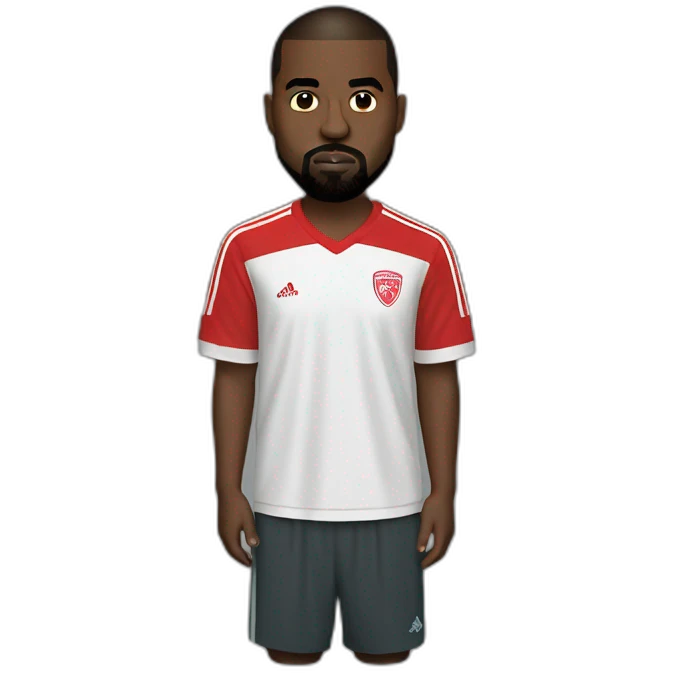 Kanye west with Ajax football shirt emoji
