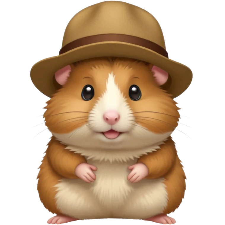 hat-wearing hamster emoji