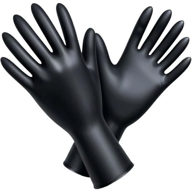 A pair of Black claw vinyl latex gloves emoji