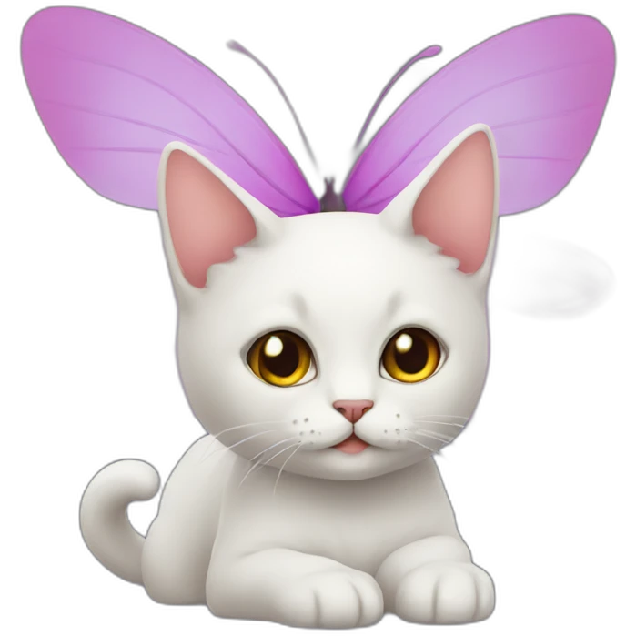 flower-cat with wings emoji