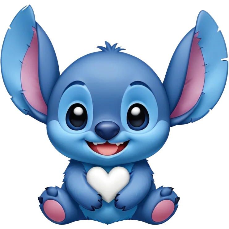 Stitch avec un cœur  emoji