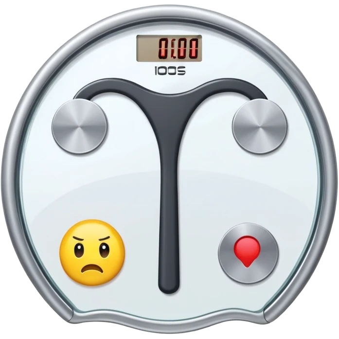 body weight scale with frustrated emoji emoji