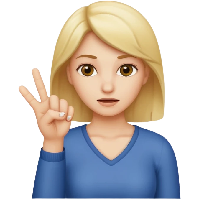 Female shaking finger saying no emoji