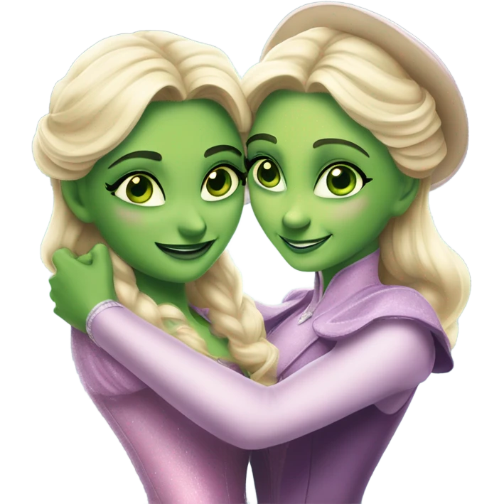 elphaba and glinda hugging emoji