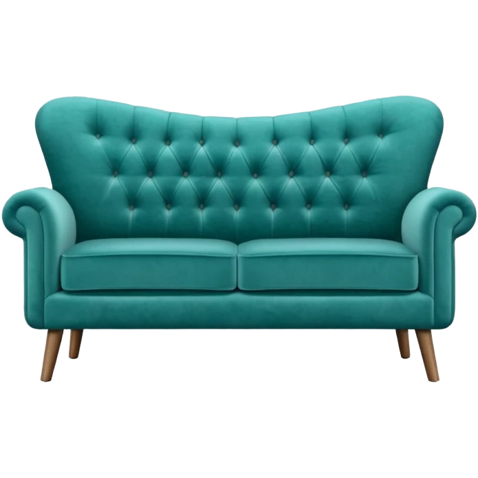 Modern teal couch emoji
