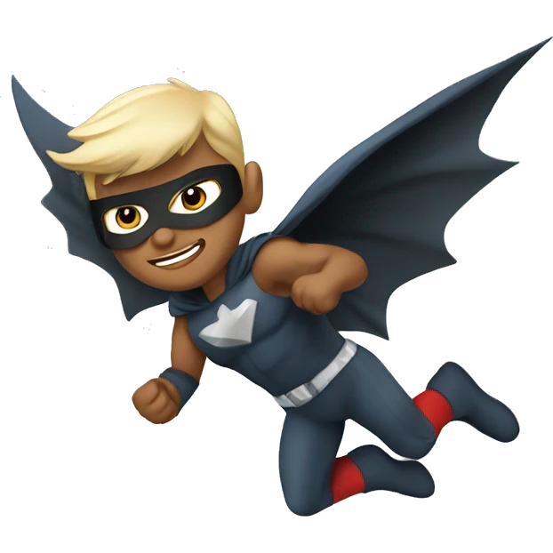 Flying jat super hero emoji