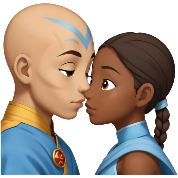 Aang and katara kiss emoji