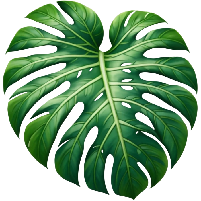 monstera variegata leaf emoji