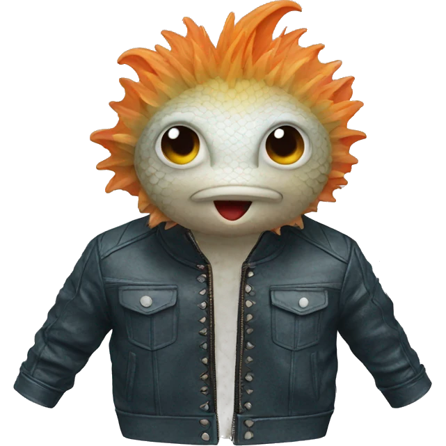 fish leather jacket emoji