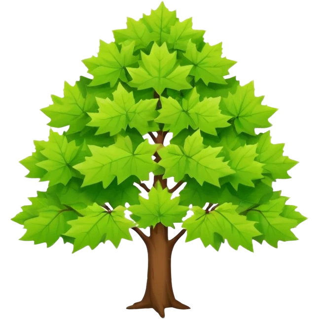 maple tree: flat body small leafs emoji