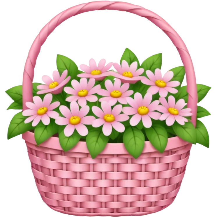 Romantic pink pastel basket  emoji
