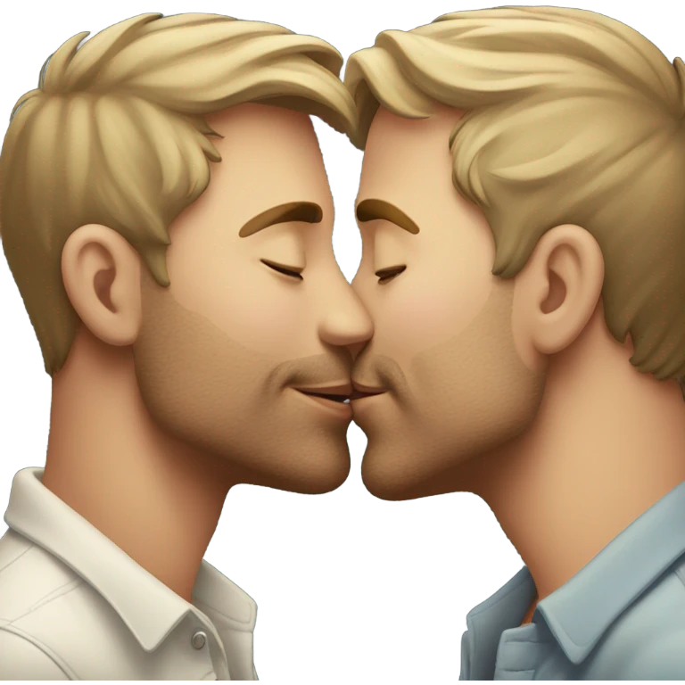 gay men kissing emoji