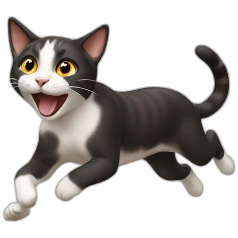 Cat runing  emoji