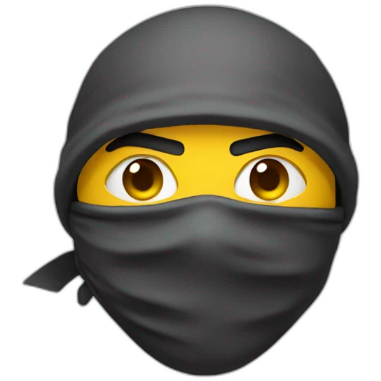 Ninja entre humo emoji