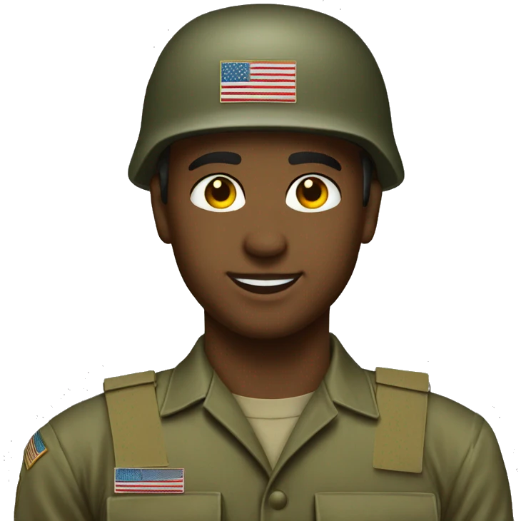 american soldier 1980s emoji