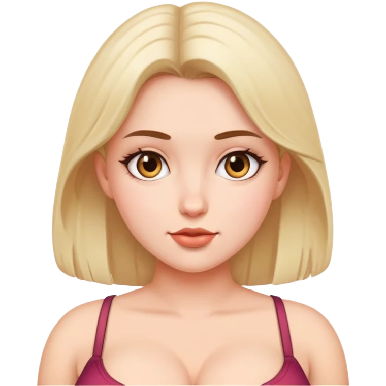 Naked girl with big boobs emoji