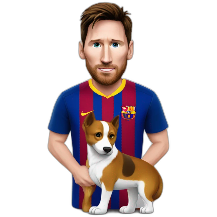 Messi sur un chien  emoji