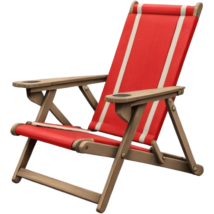 red beach chair emoji