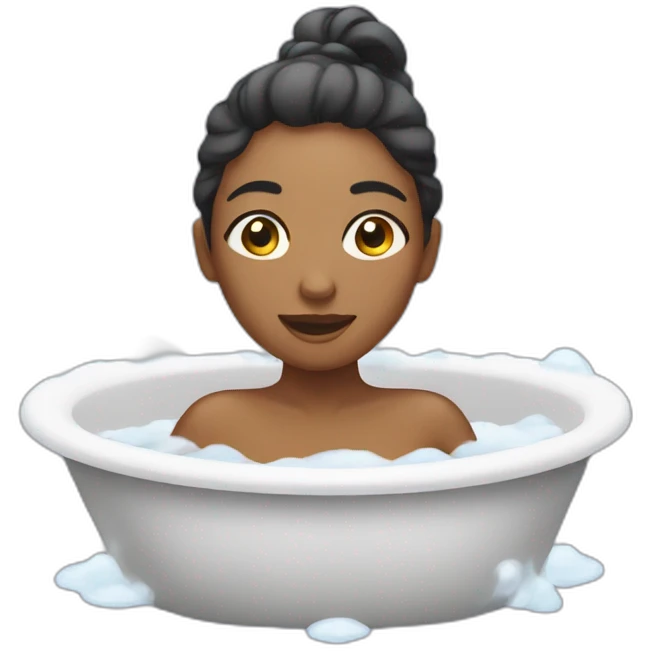 Woman taking a bath emoji
