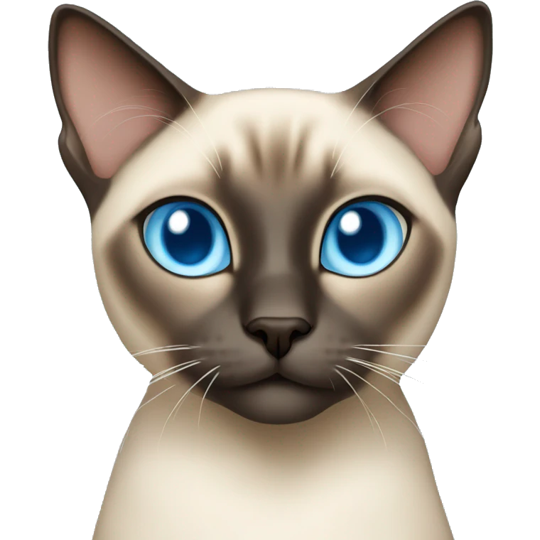 Female Siamese cat with light blue eyes emoji