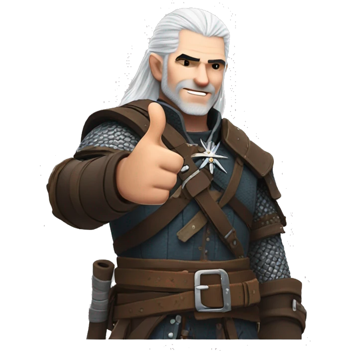 geralt of rivia, thumb up emoji