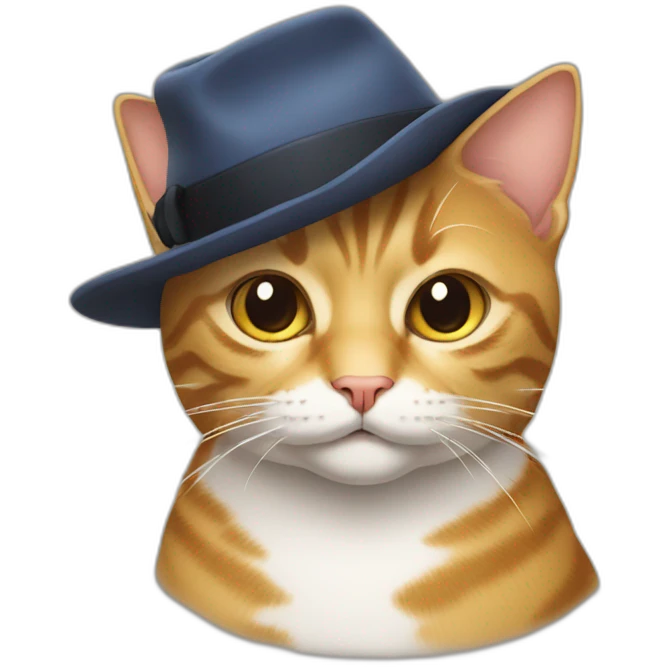 Cat with hat emoji