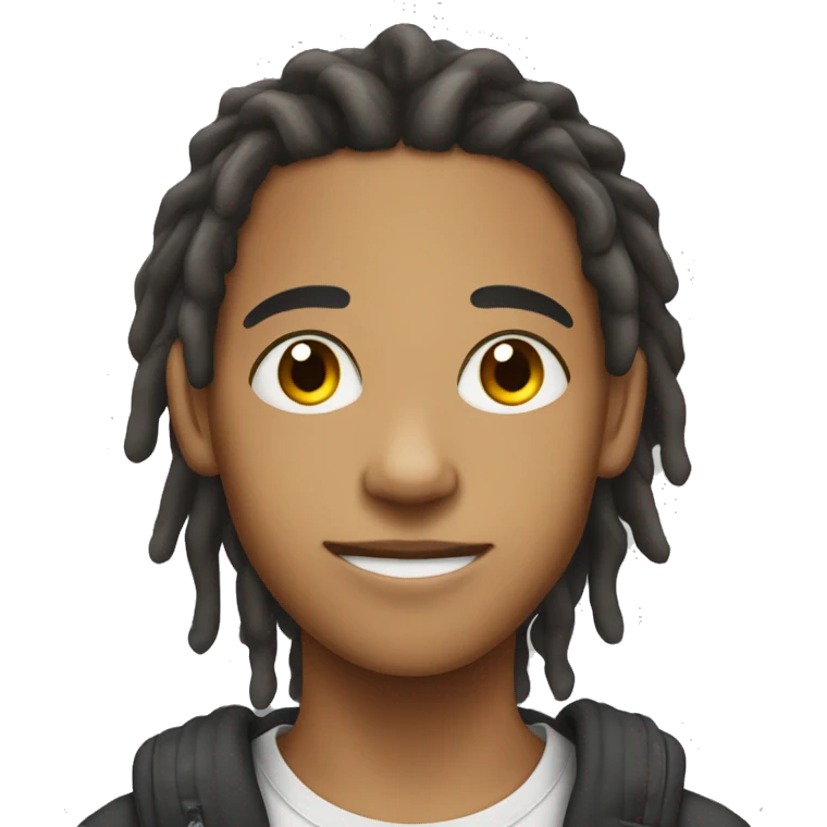 Lightskin teenage boy with dreadlocks  emoji