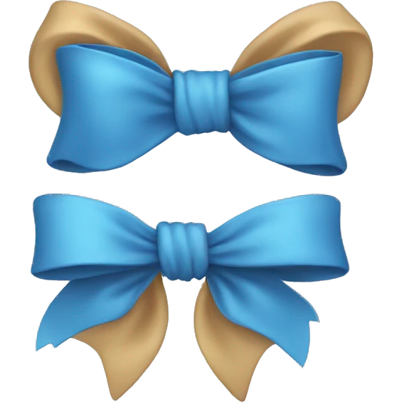 bow blue emoji