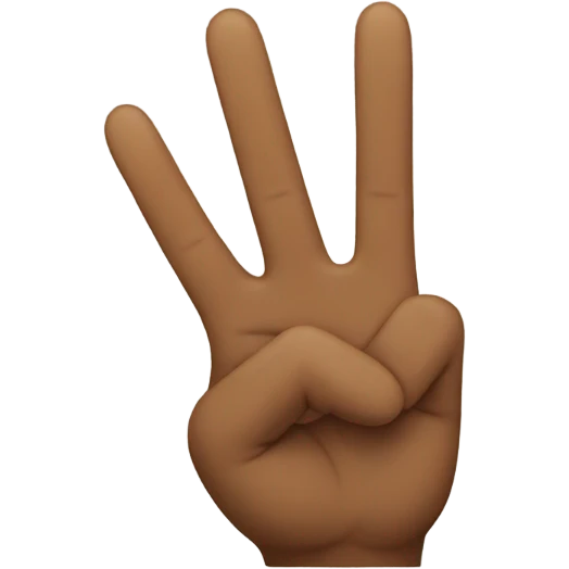 Doing peace sign pose emoji