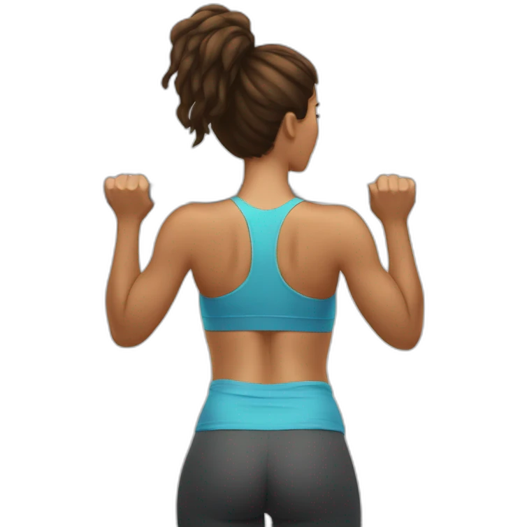 woman doing pull-ups emoji