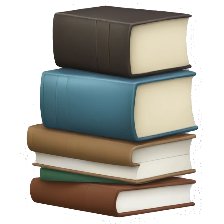 neutral stack of books  emoji