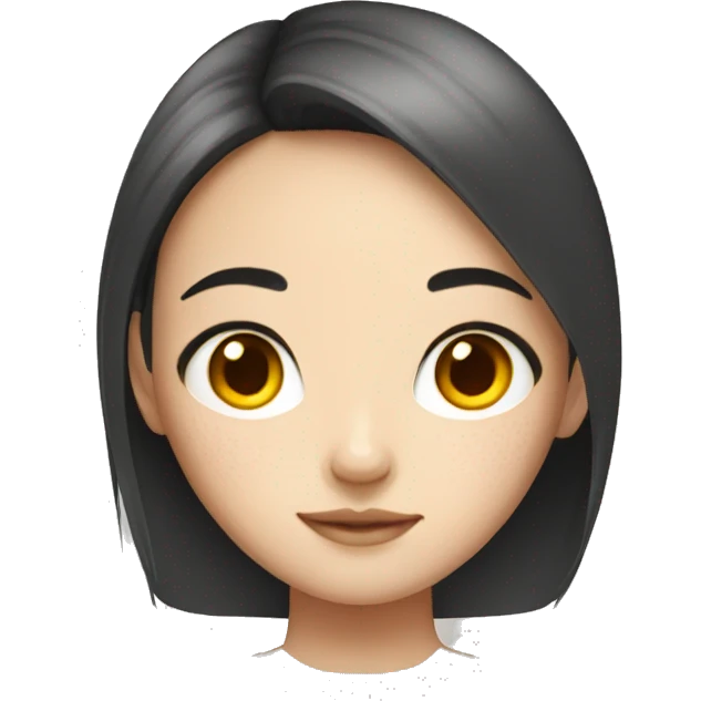 half chinese half british girl with freckles emoji