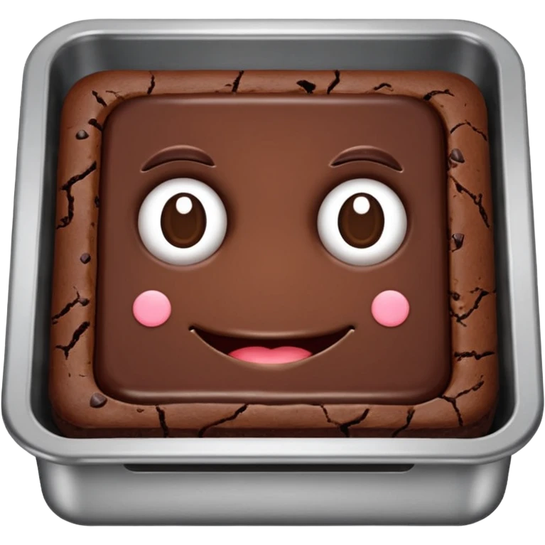 baked chocolate brownies in the oven emoji