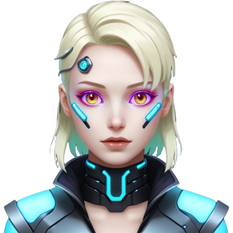 Cyber punk face emoji