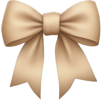beige bow emoji