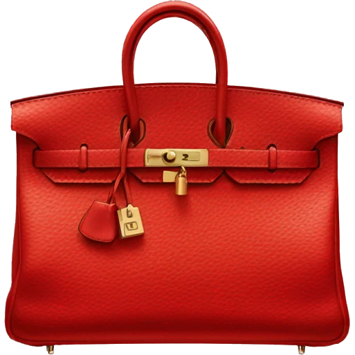 big red hermes birkin bag emoji