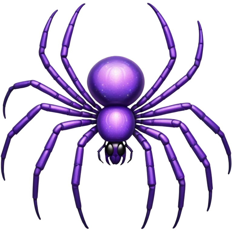 glitter purple and spider emoji