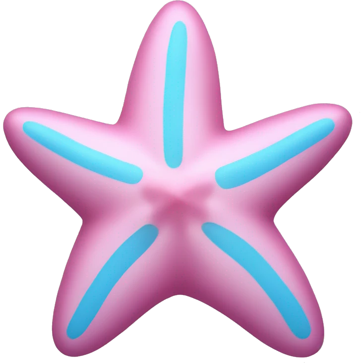 Pink starfish with blue stripes emoji