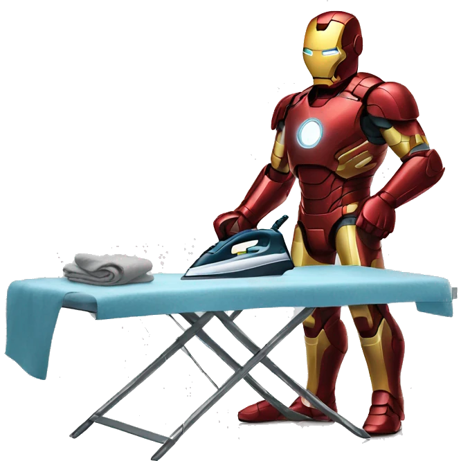 ironman ironing clothes emoji