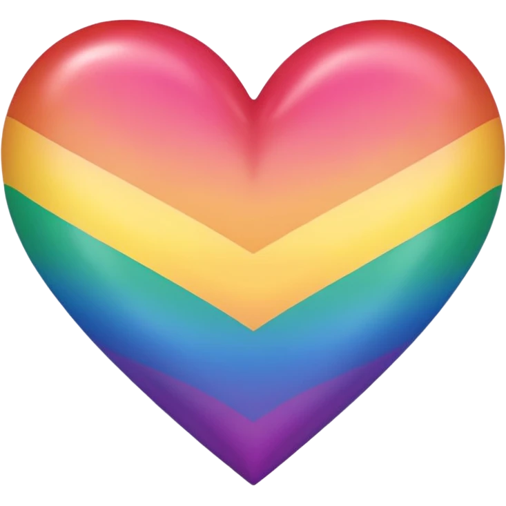 heart with neutrois pride flag colors emoji