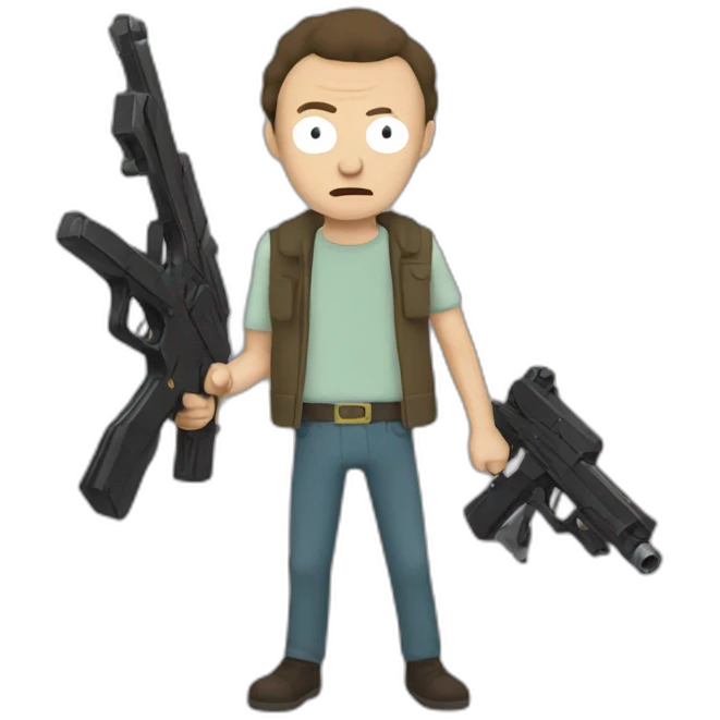 Morty with guns emoji
