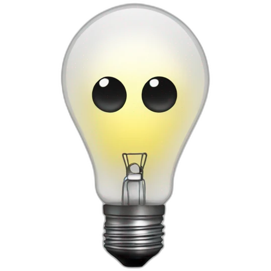 bulb with black eyes emoji