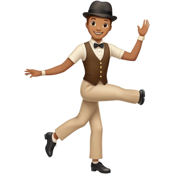 A tap dancer  emoji