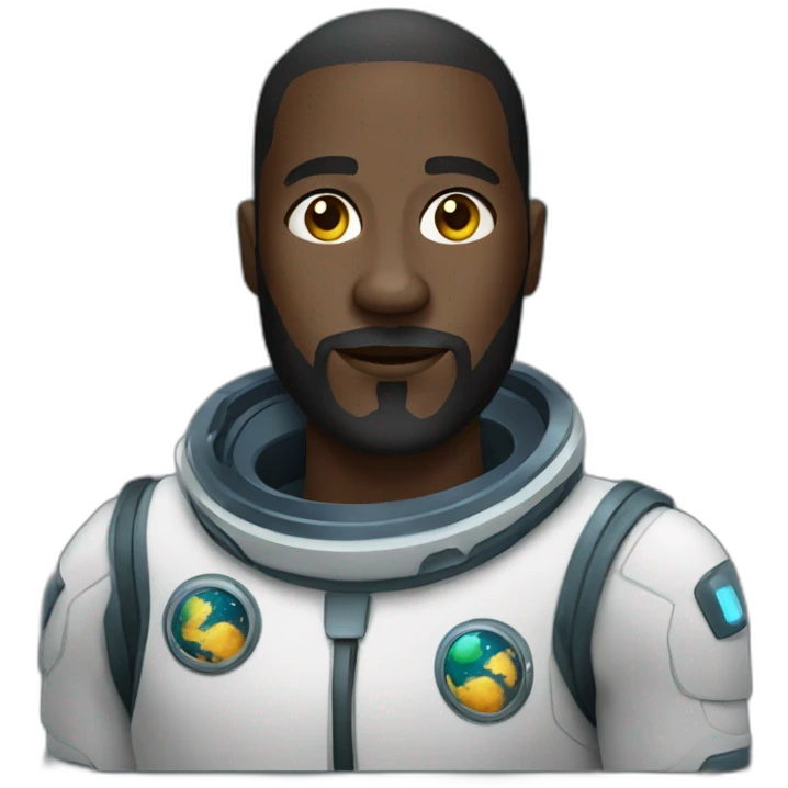African space man with beard emoji