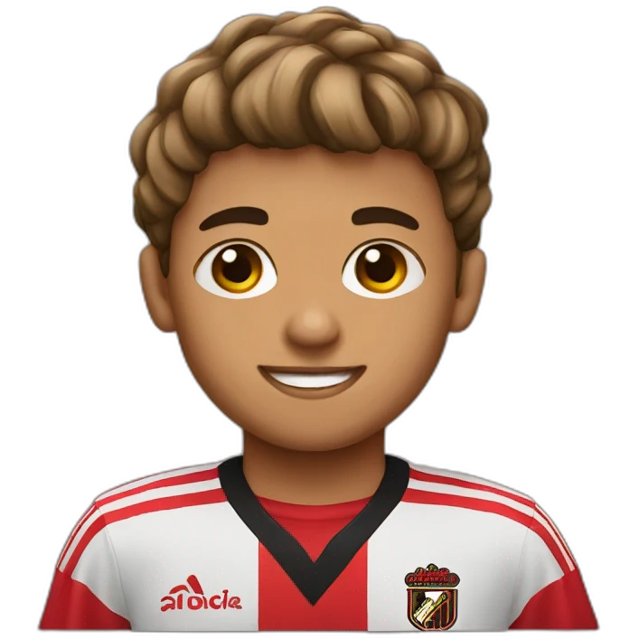 A boy wearing a Flamengo shirt emoji