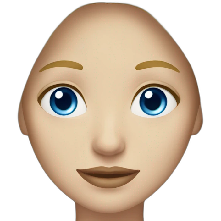 blonde woman with blue eyes and long hair emoji