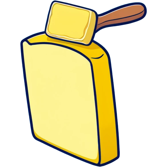 a stick of yellow butter emoji