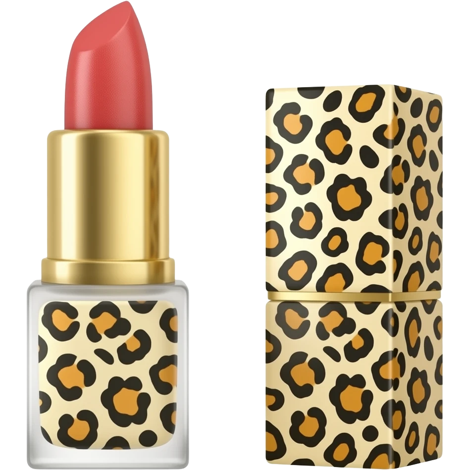 cheetah print lip emoji